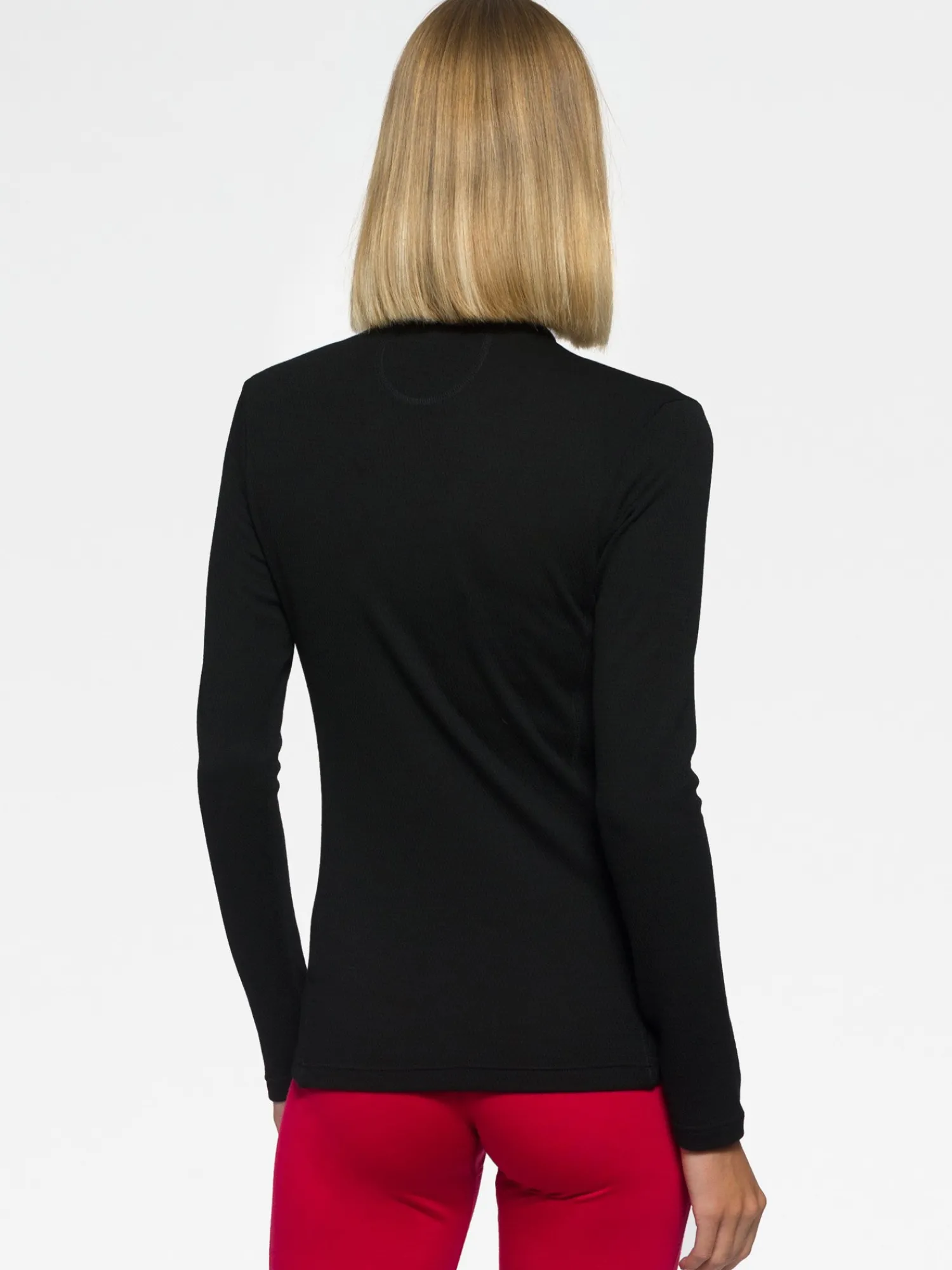 New Rewoolution POLLUX - felpa in merino mesh 180 gr per donna in colore nero
