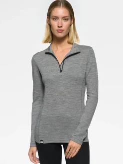 Online Rewoolution POLLUX - felpa in merino mesh 180 gr per donna in colore grigio
