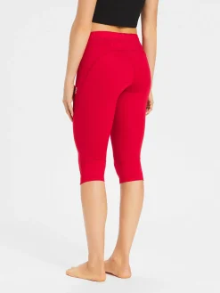 Fashion Rewoolution RACE - leggings in merino jersey 190 gr per donna in colore rosso