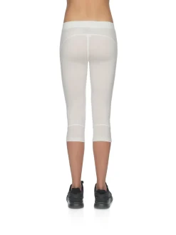Outlet Rewoolution RACE - leggings in merino jersey 190 gr per donna in colore bianco