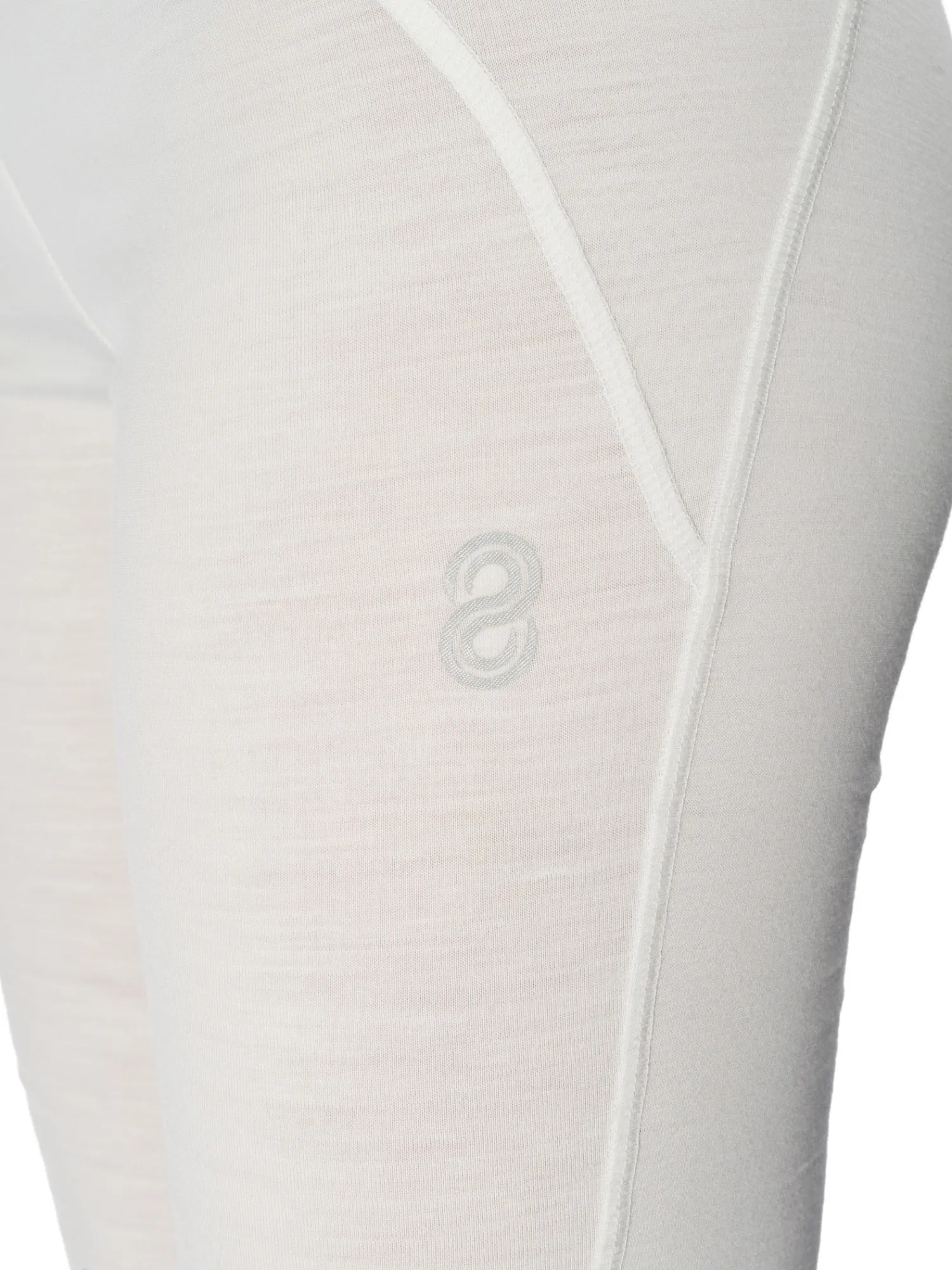 Outlet Rewoolution RACE - leggings in merino jersey 190 gr per donna in colore bianco