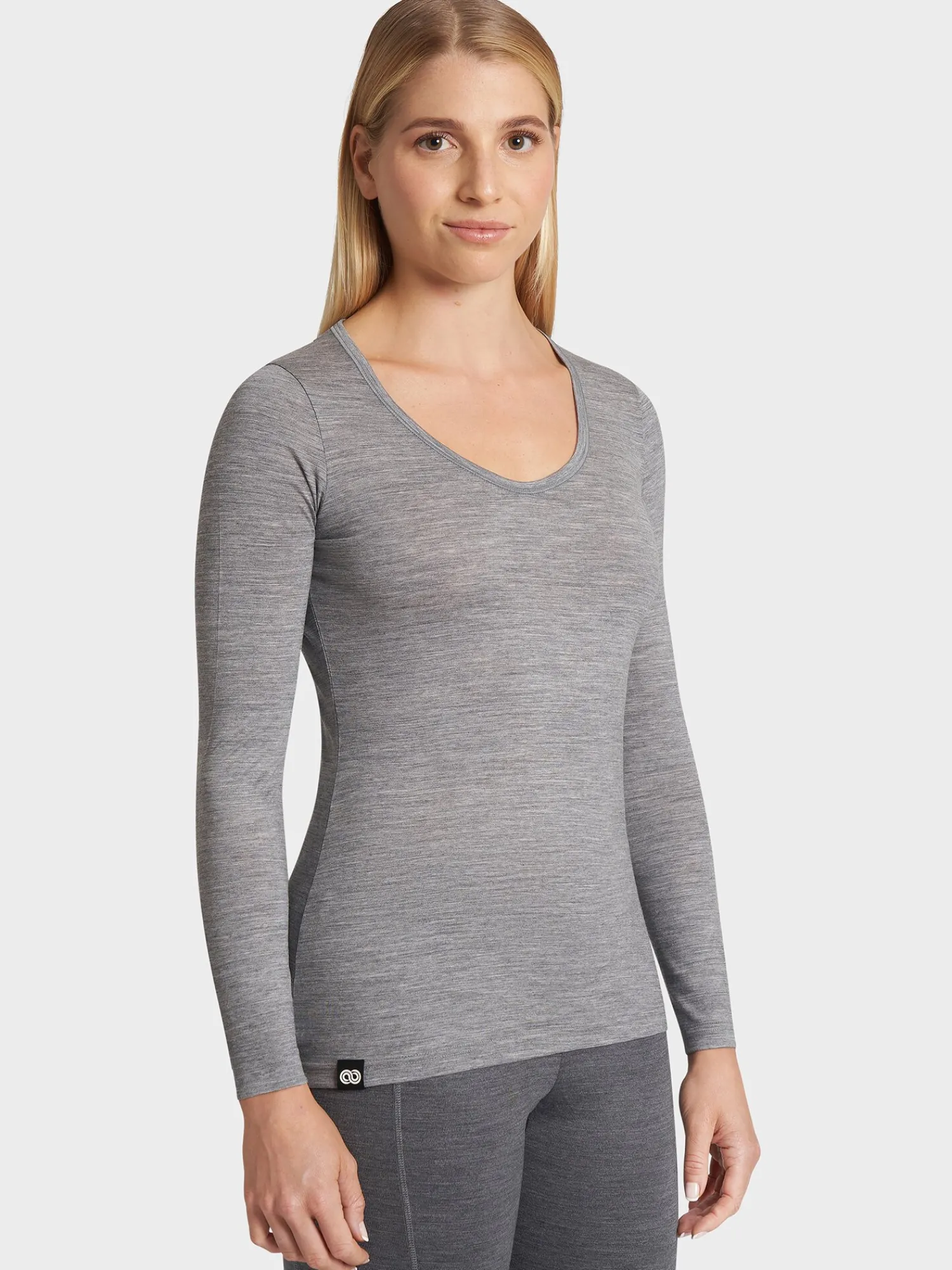 Hot Rewoolution ROXBY - t-shirt in merino jersey 140 gr per donna in colore grigio