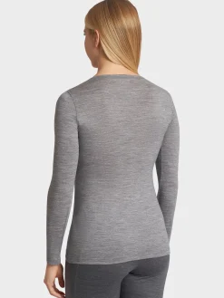 Hot Rewoolution ROXBY - t-shirt in merino jersey 140 gr per donna in colore grigio