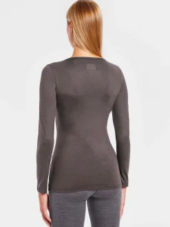 Best Rewoolution ROXBY - t-shirt in merino jersey 140 gr per donna in colore marrone