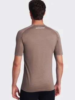 Sale Rewoolution SCOUT - t-shirt in merino jersey 190 gr per uomo in colore marrone