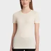 Fashion Rewoolution SKIN - t-shirt in merino mesh 180 gr  per donna in colore bianco