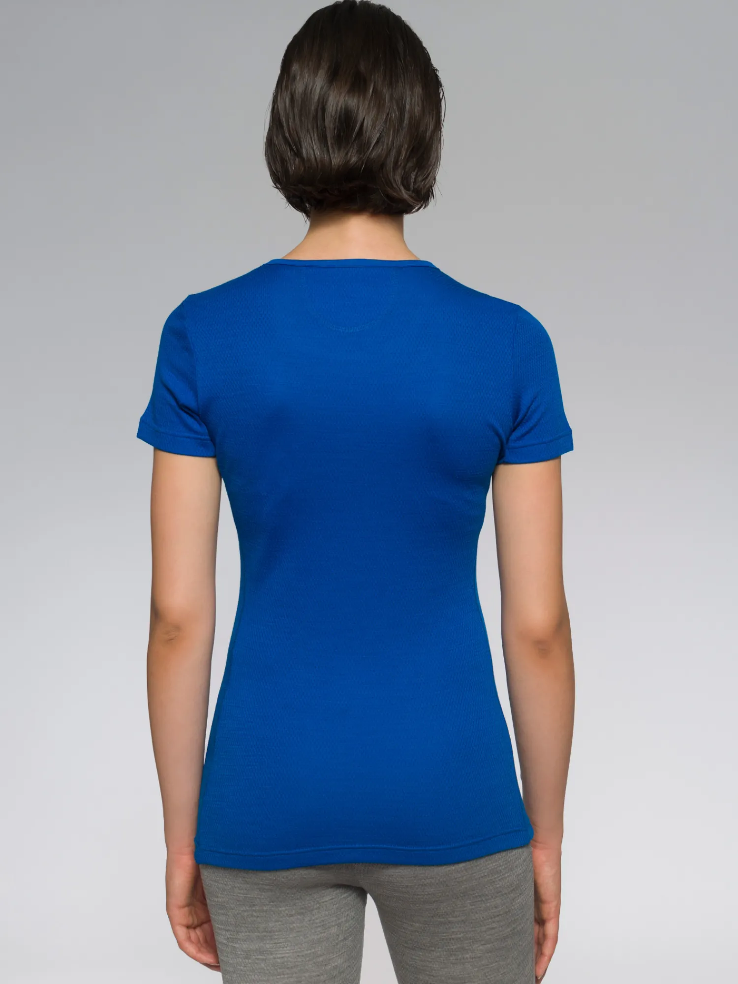 Online Rewoolution SKIN - t-shirt in merino mesh 180 gr per donna in colore blu