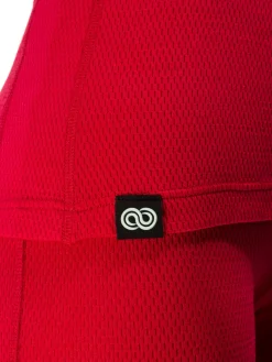 Outlet Rewoolution SKIN - t-shirt in merino mesh 180 gr per donna in colore rosso