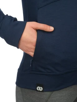 Clearance Rewoolution SNUG - felpa in merino jersey 280 gr per donna in colore blu