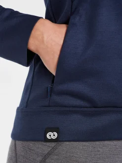 Clearance Rewoolution SNUG - felpa in merino jersey 280 gr per donna in colore blu