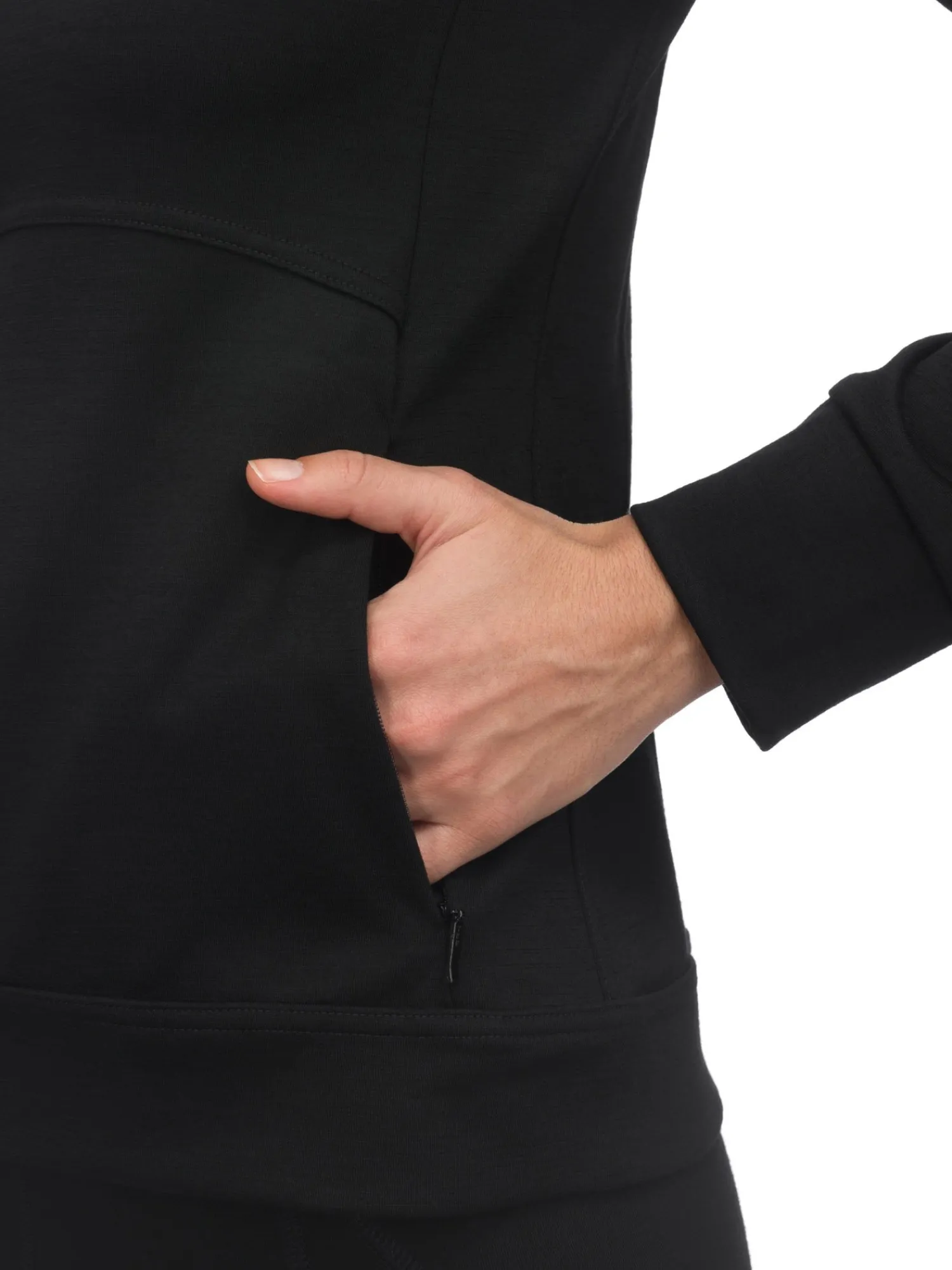 Clearance Rewoolution SNUG - felpa in merino jersey 280 gr per donna in colore nero
