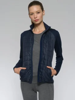 Sale Rewoolution SYBILLA - felpa in merino punto roma 280 gr per donna in colore blu