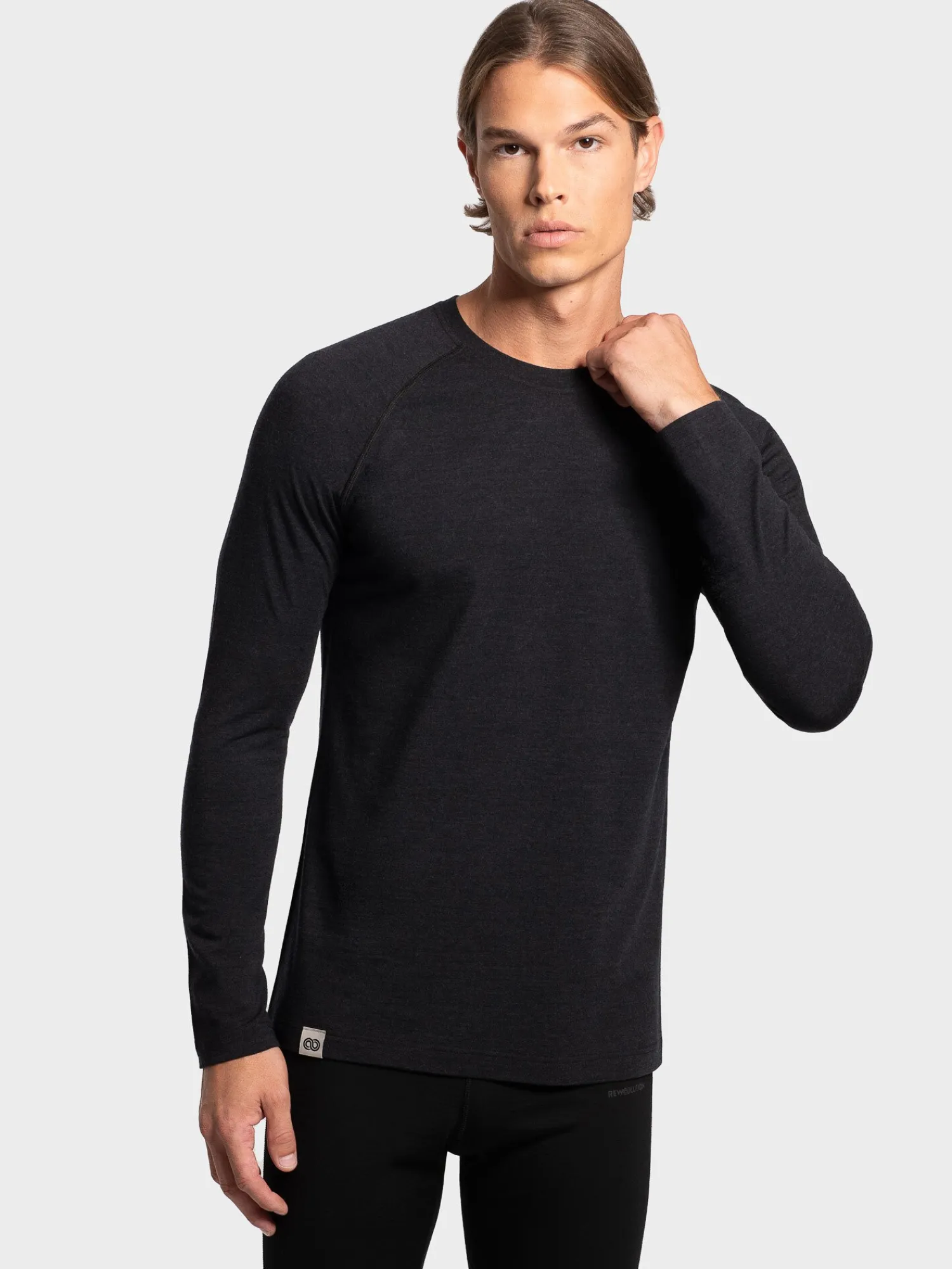Online Rewoolution TASMAN - t-shirt 210 gr per uomo in colore nero