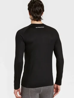 Hot Rewoolution TOMMY - t-shirt in merino jersey 140 gr  per uomo in colore nero