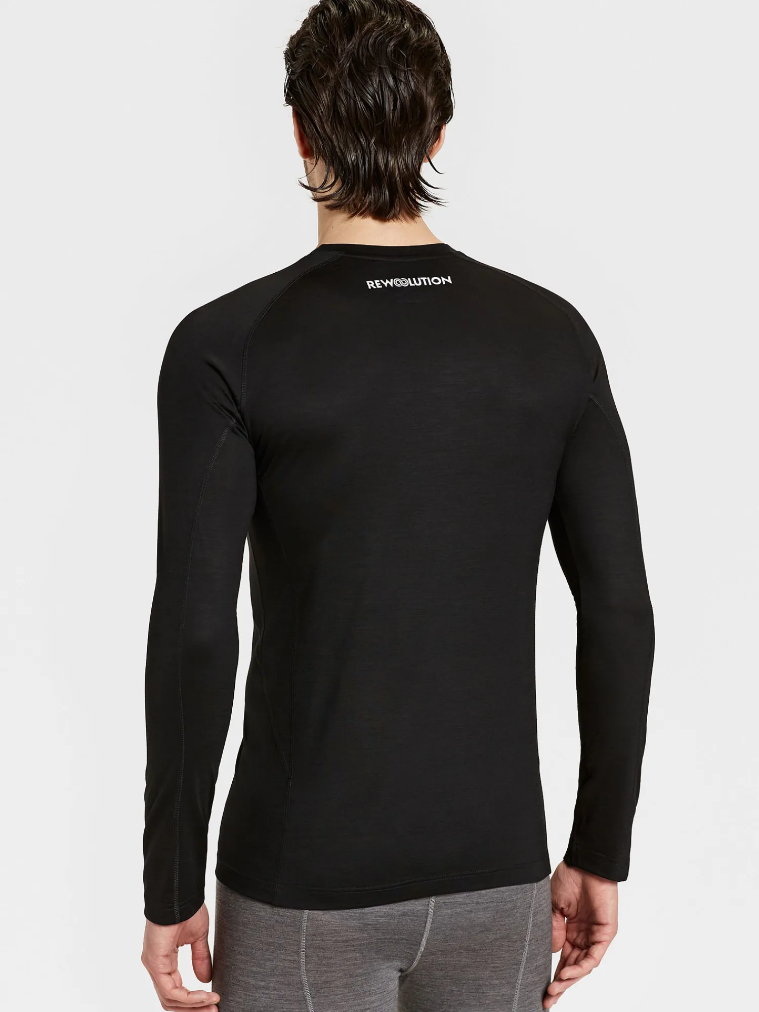 Hot Rewoolution TOMMY - t-shirt in merino jersey 140 gr per uomo in colore nero
