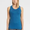 Outlet Rewoolution TOP - intimo  in merino mesh 180 gr per donna in colore blu