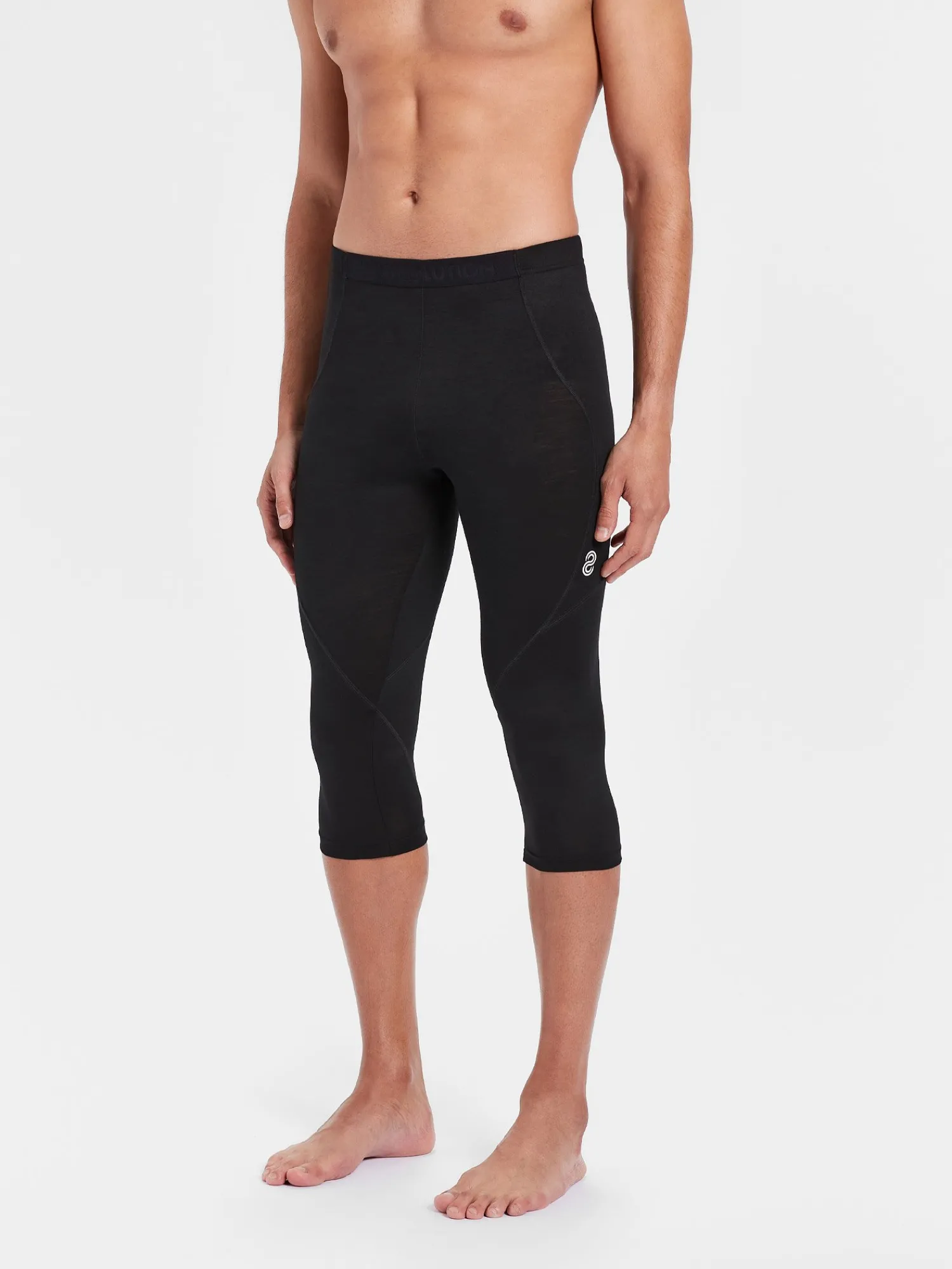 Outlet Rewoolution TRACK - leggings 140 gr per uomo in colore nero
