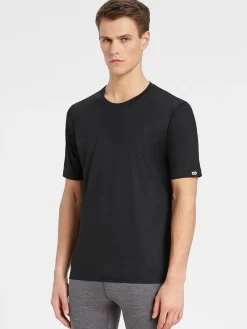 Discount Rewoolution TRICK - t-shirt in merino jersey 140 gr per uomo in colore nero