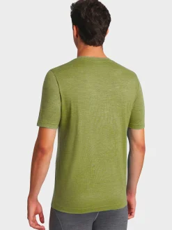 Online Rewoolution TRICK - t-shirt in merino jersey 140 gr per uomo in colore verde