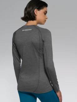 Best Rewoolution WIKI - t-shirt in merino jersey 190 gr per donna in colore grigio