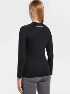 Clearance Rewoolution WIKI - t-shirt in merino jersey 190 gr per donna in colore nero