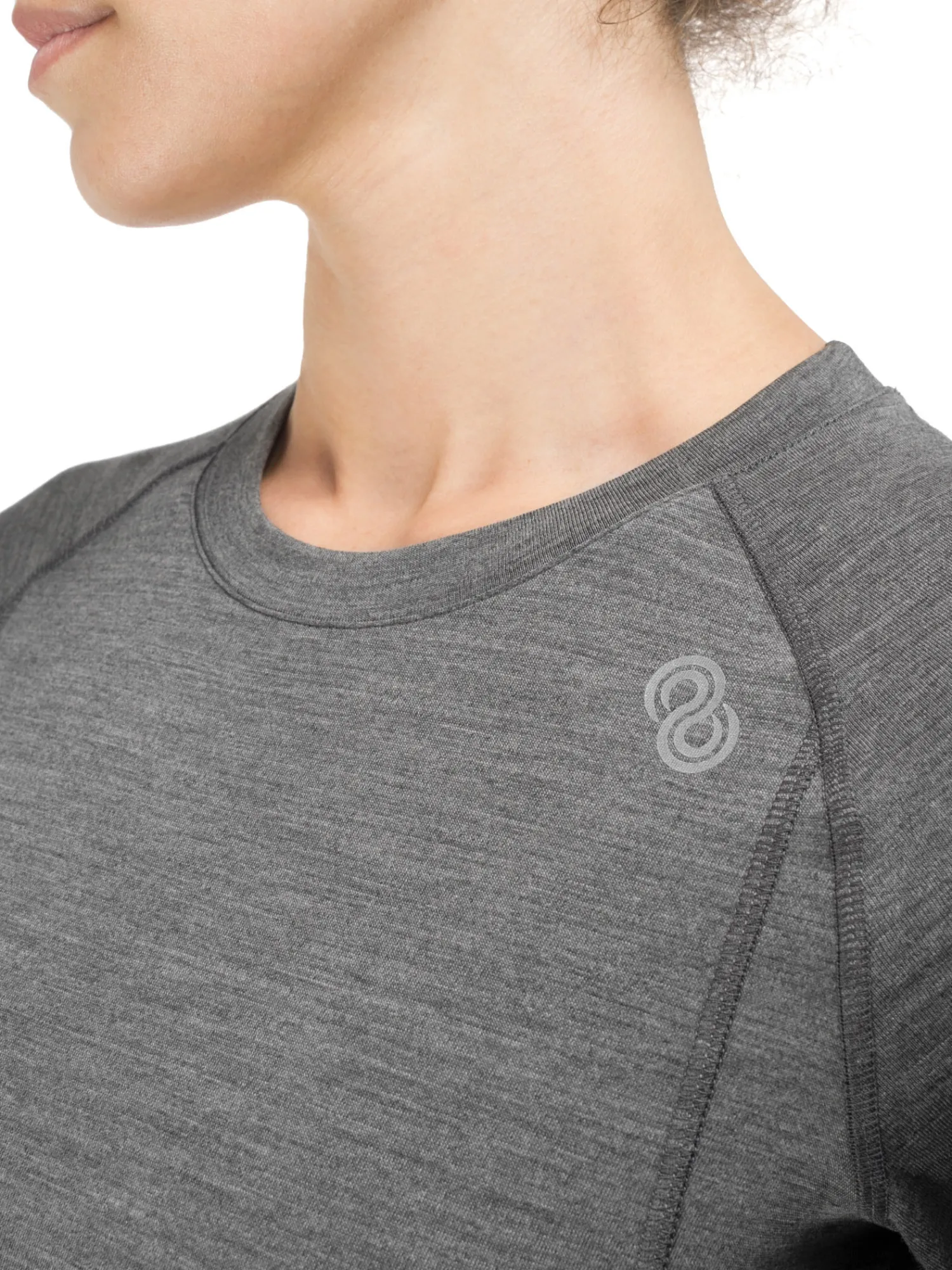 Best Rewoolution WIKI - t-shirt in merino jersey 190 gr per donna in colore grigio